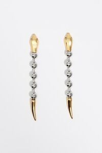 Aretes serpiente bicolor