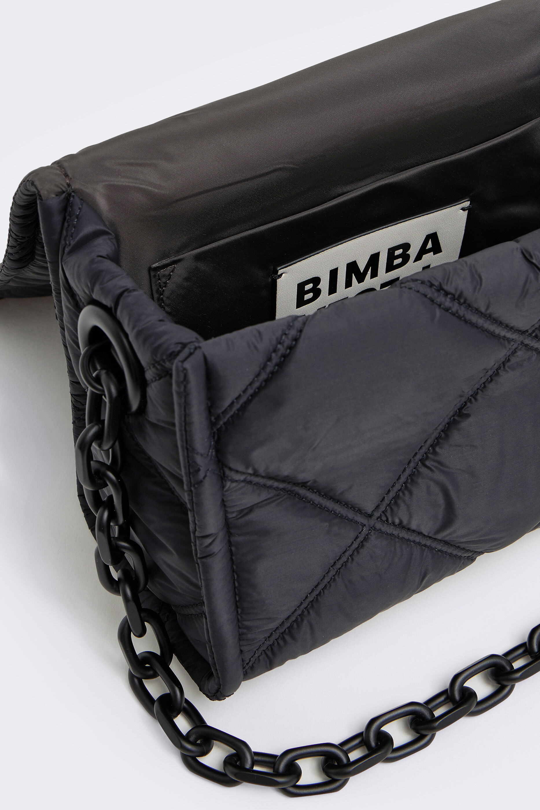 Bolso bandolera S nylon acolchado negro