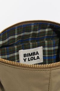 Olive nylon mini crossbody bag