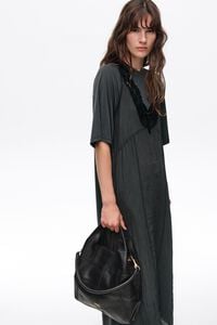 Bolsa Paper mediana piel patchwork negra