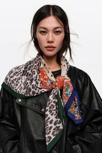 Pa&ntilde;uelo patchwork naranja quemado