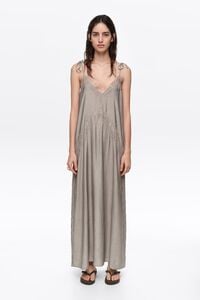 Silver fluid camisole dress