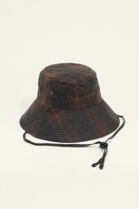 Gorro tejido encerado tart&aacute;n caf&eacute;