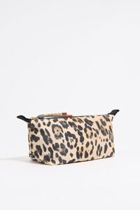 Neceser Trapecio mediano nylon print Leopard natural