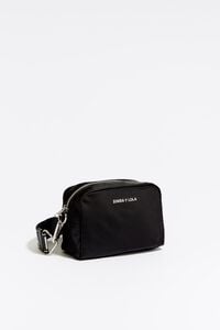 Small black nylon crossbody bag