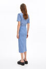 Falda midi vichy azul Falda midi vichy azul