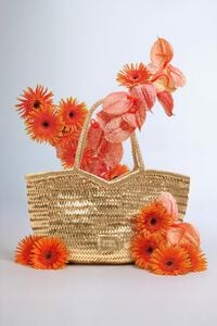 Bolsa shopper grande trenzada piel oro