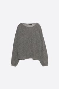 Dark gray melange wool sweater