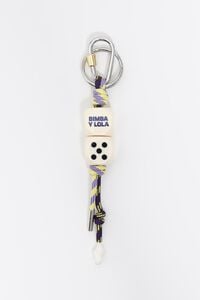 Llavero dados resina y cord&oacute;n