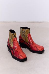 Botín piel print serpiente