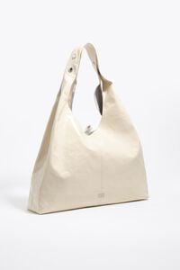 Cream leather maxi bikini Paper bag