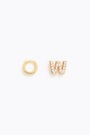 Mini hoop earrings with the letter W Mini hoop earrings with the letter W