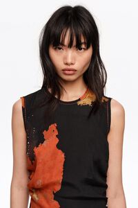 Vestido midi sisas rasgado Blot negro