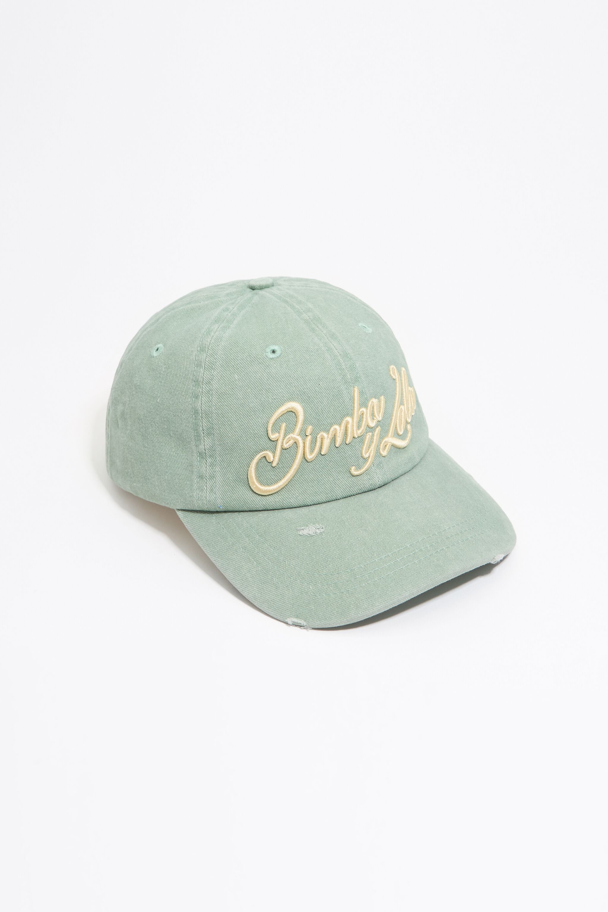 【BIMBA Y LOLA】チェック柄コットンキャップ Blue checked cap