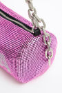 Bolso cilíndrico malla fucsia Bolso cilíndrico malla fucsia