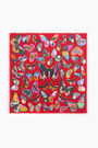 Chal mariposas grandes rojo Chal mariposas grandes rojo