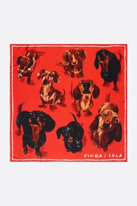 Pañuelo perros rojo