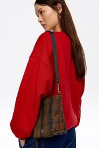 Bolsa carlino mini nylon cuadros café