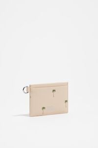 Tarjetero peque&ntilde;o piel Palms arena