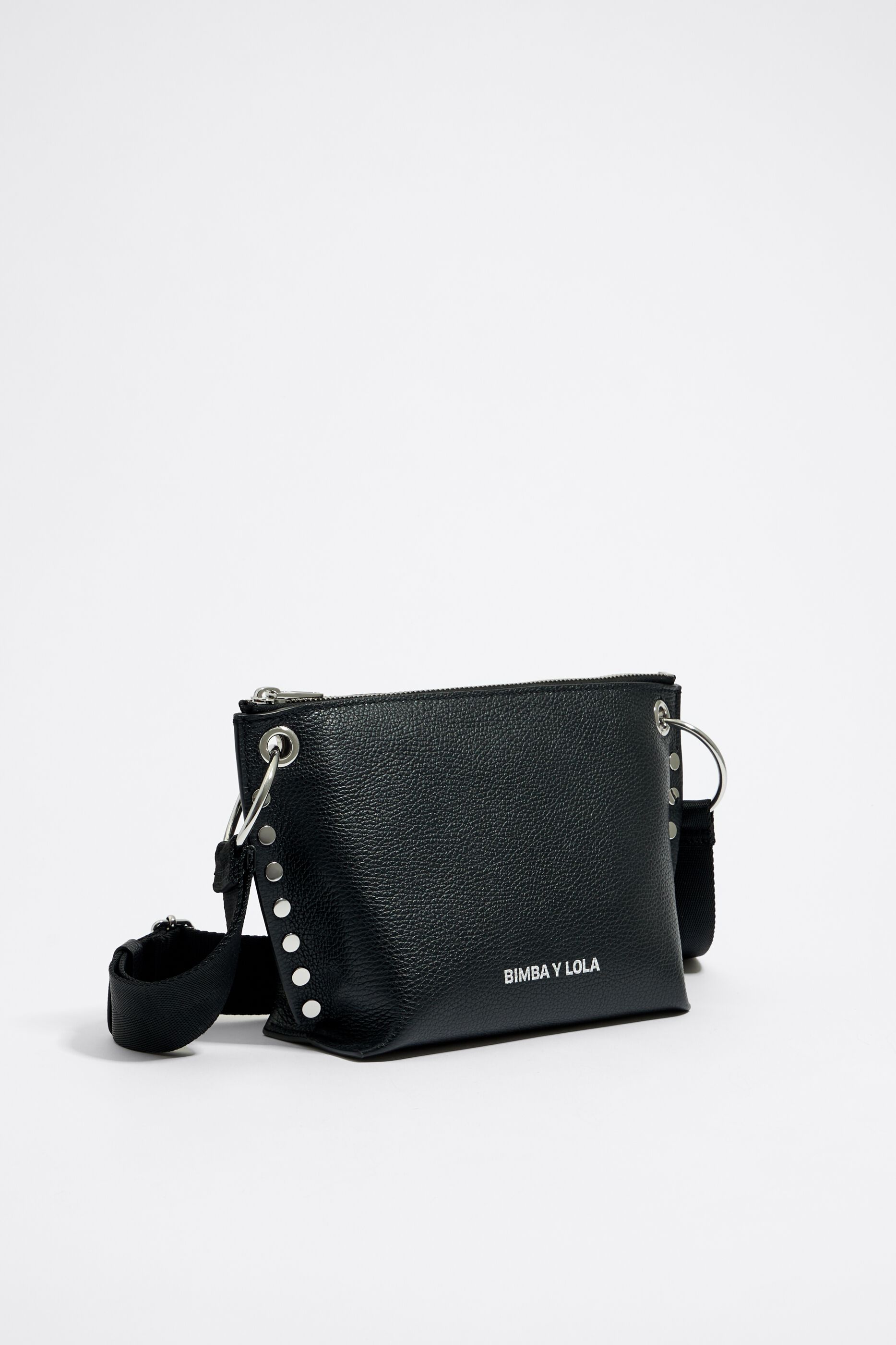 Bolsa bandolera M piel negra