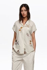 Camisa capa algod&oacute;n seabed hueso