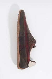 13 29 sneaker in suede and checked fabric