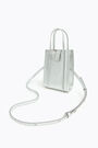 Minibolso tote piel plata Minibolso tote piel plata