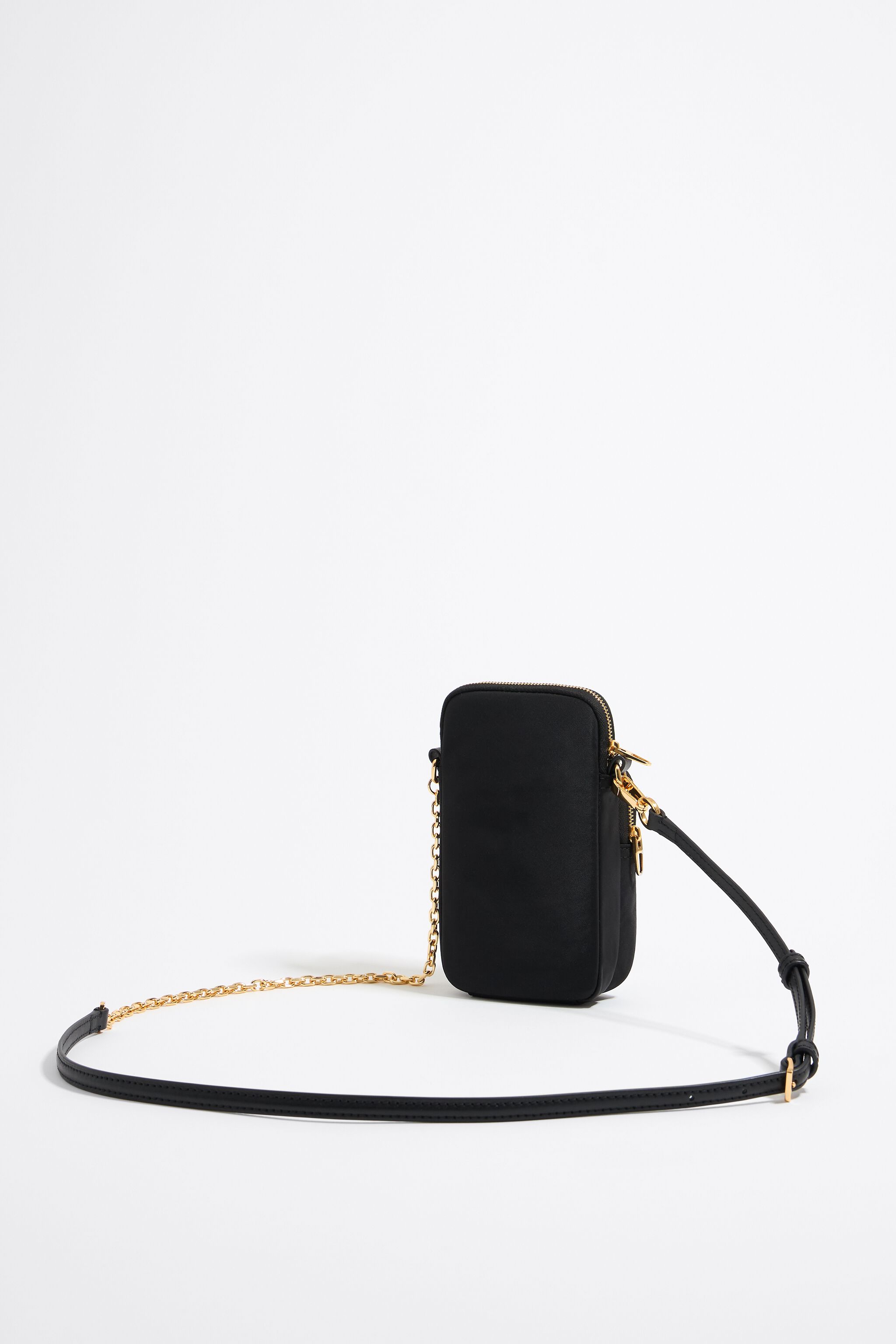 Mini black nylon crossbody bag