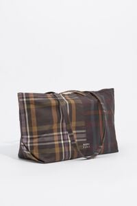 Bolsa shopper mediana tart&aacute;n chocolate verde