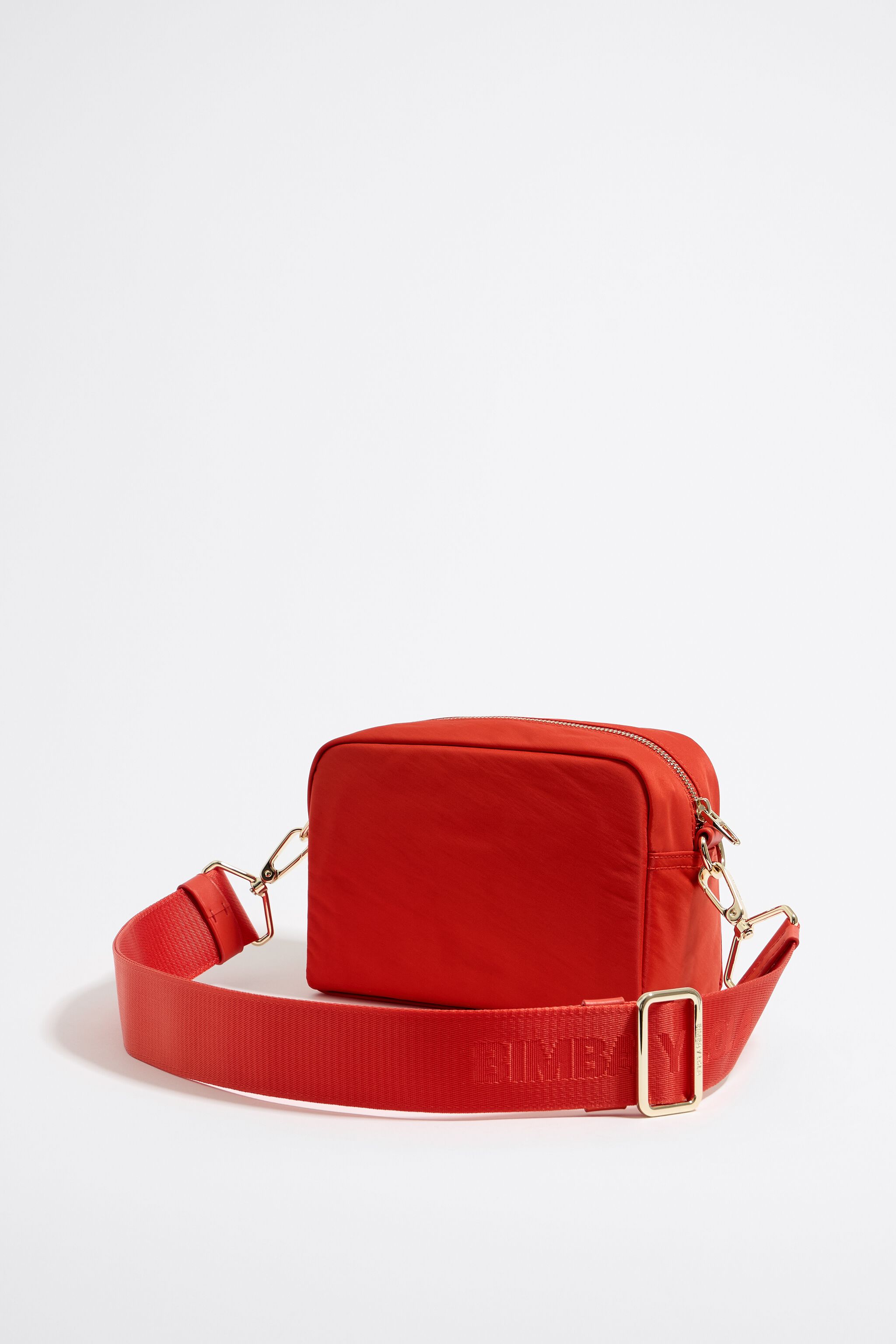 Small coral nylon crossbody bag