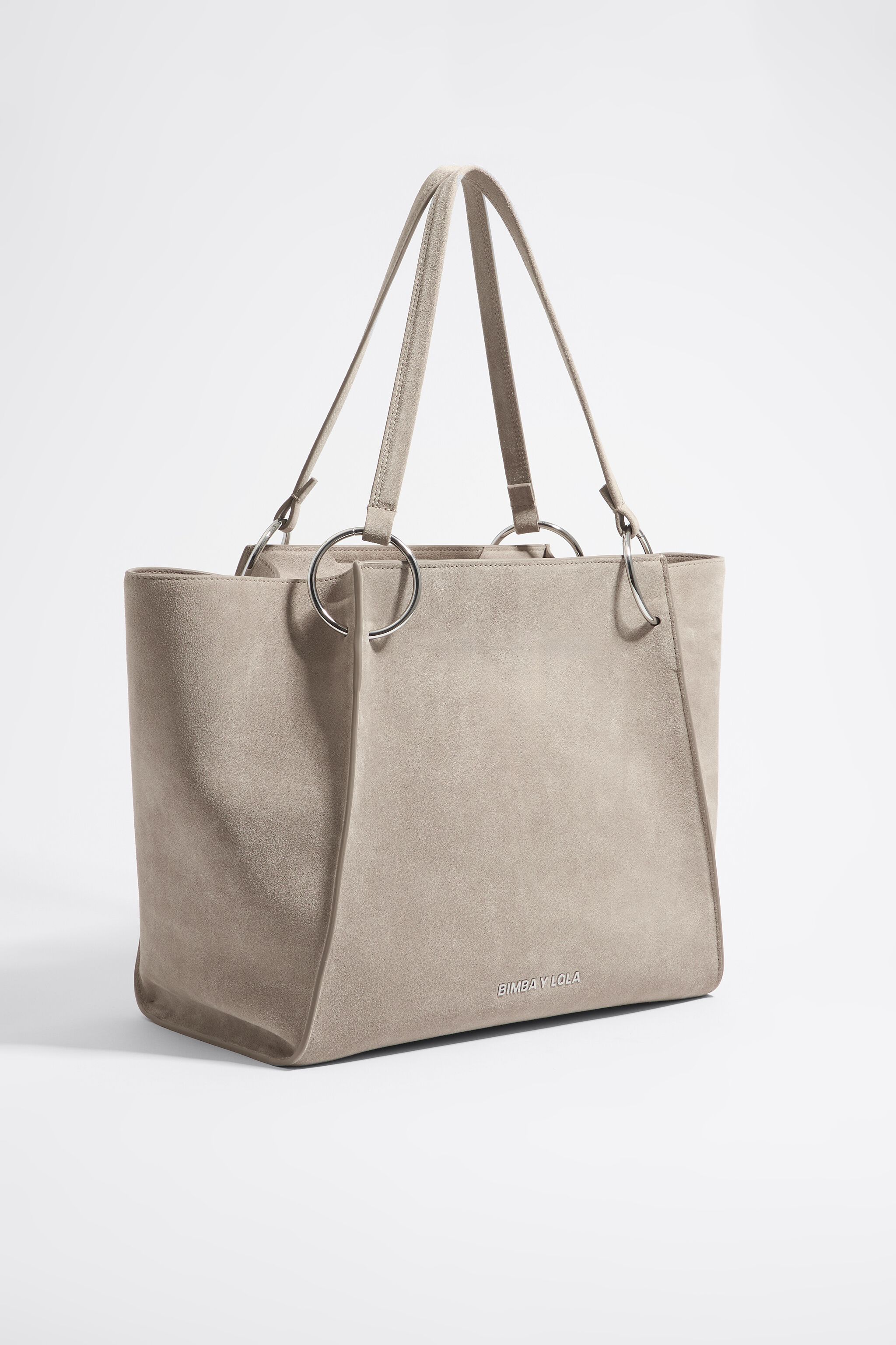 Gray suede bag store