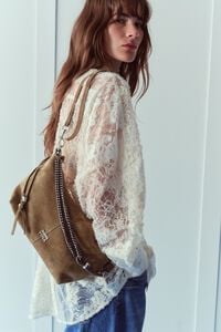 Medium olive suede Madrid bag