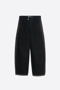 BARREL - Pantal&oacute;n denim cintura ajustable bicolor negro