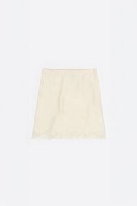 Falda mini encaje marfil