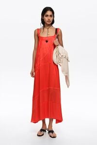 Vestido l&iacute;nea A vuelo rojo