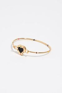 Pulsera r&iacute;gida logo coraz&oacute;n negro