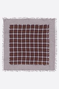 Mascada patchwork marco estampado escoc&eacute;s