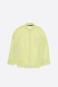 Camisa oversize plisada dots mini oliva