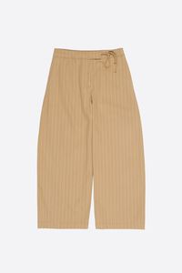 Pantal&oacute;n barrel tobillero rayas ocre