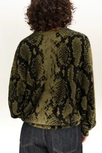 Su&eacute;ter pelo corto snake caqui