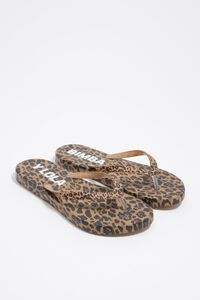 Natural Leopard flip-flop