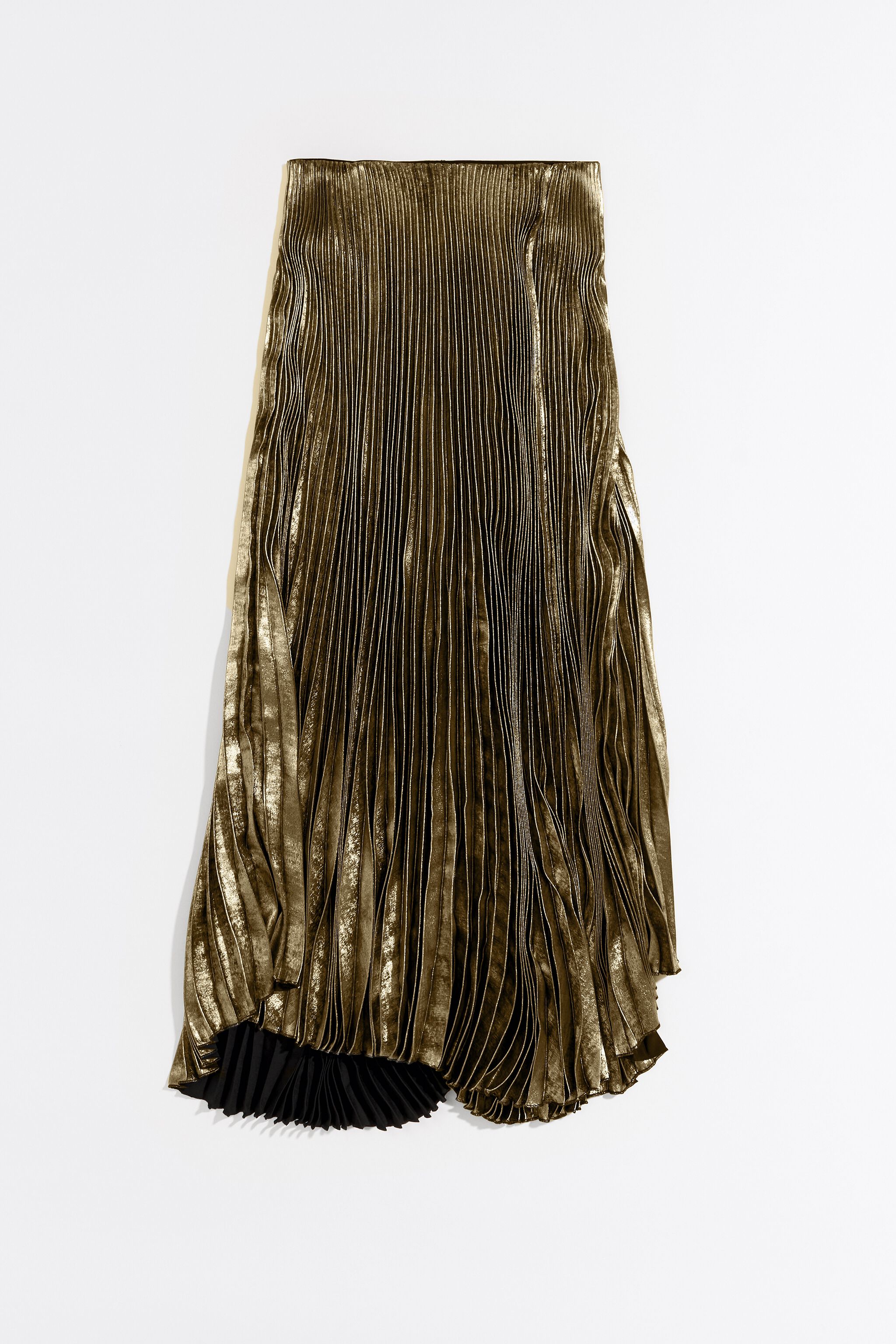 Gold brown pleated top skirt
