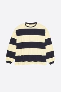 Blue and yellow striped oversize T-shirt
