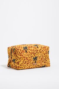 Neceser grande nylon Leopard palms amarillo