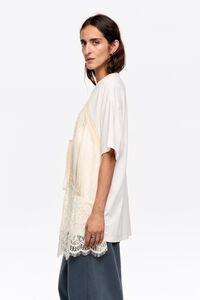 Ivory lace layer T-shirt top
