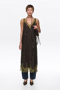 Faded black camisole dress with knot