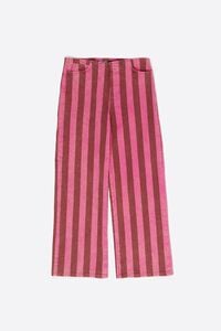 Pantal&oacute;n sin cintura 5 bolsillos denim rayas rosas