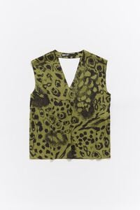 Camiseta recta Animal mix verde