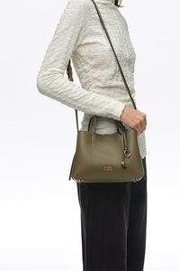 Small cactus leather Chihuahua tote bag