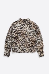 Camisa viscosa Leopard beige